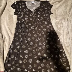 Motherhood Maternity Brown Circle Pattern Midi Dress